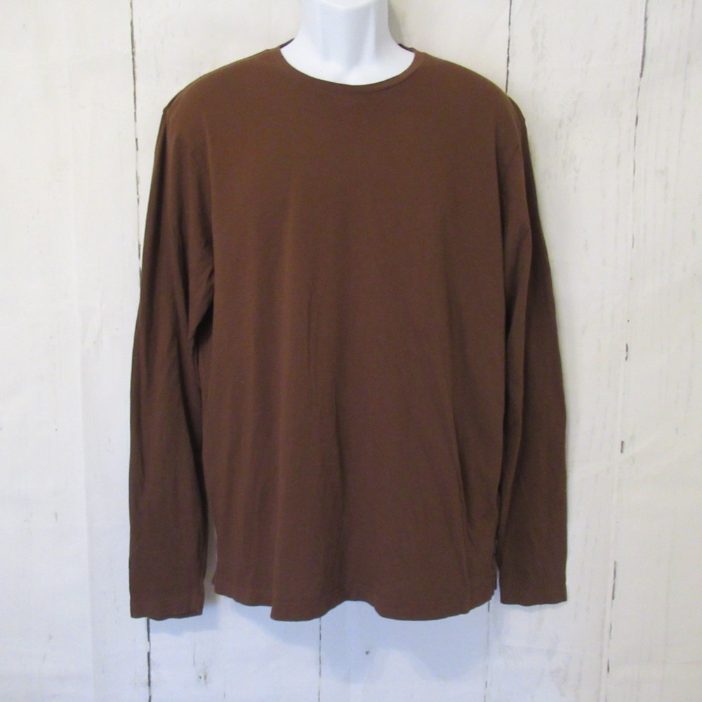 Todd Snyder Shirt Mens L Brown Long Sleeve T Shirt Premium Jersey 100% Cotton